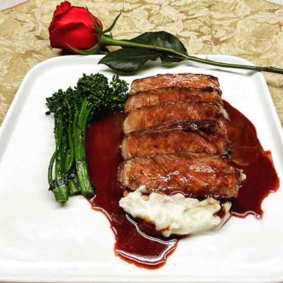 Butterfight Steak with a Rose